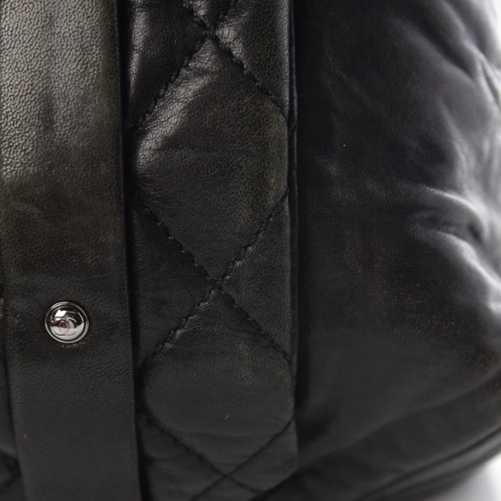 CHANEL RARE Discontinued 8 Knots Lambskin Black Large Bag w/COA - Picture 4 of 16